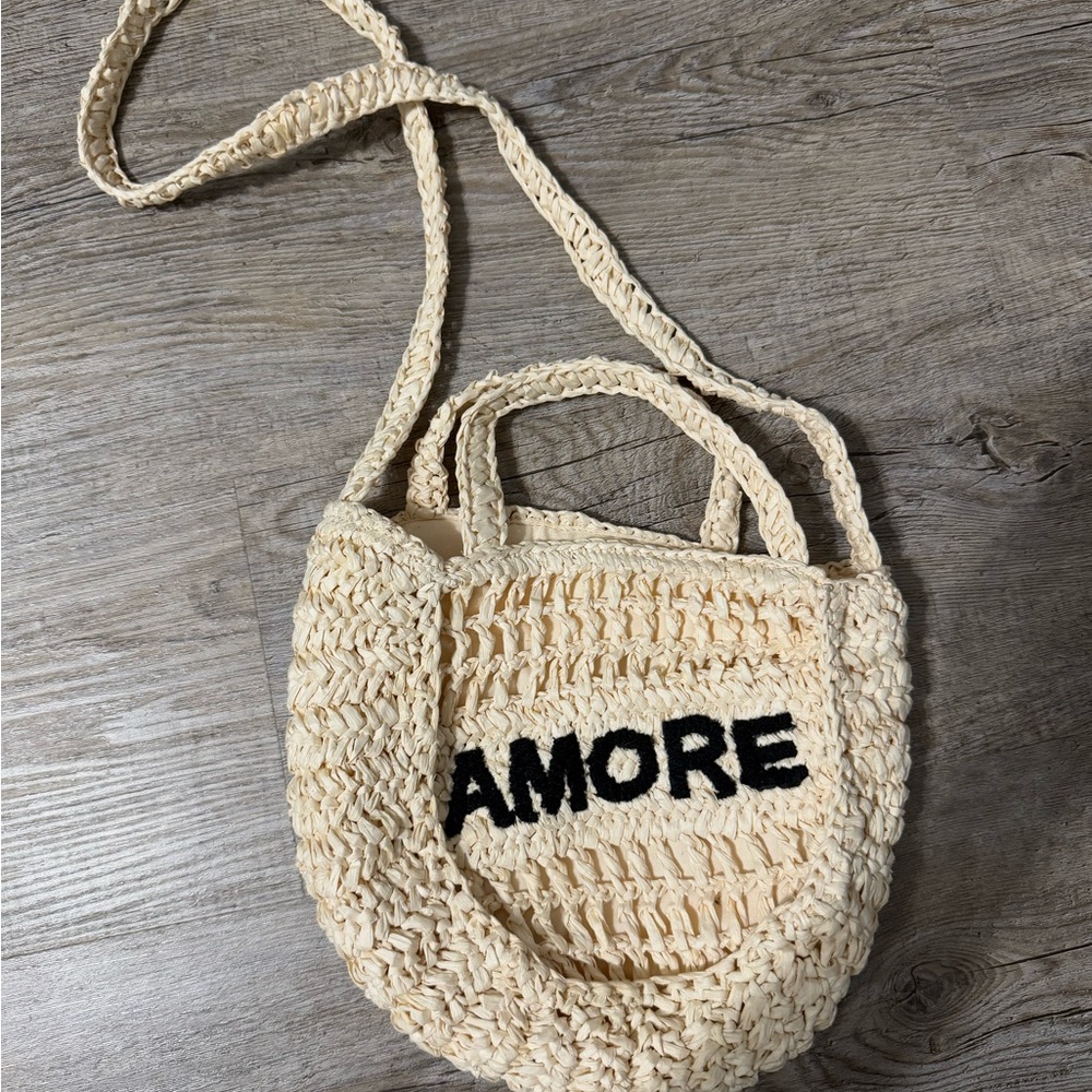 Universal Thread Cream and Black Crossbody Bag